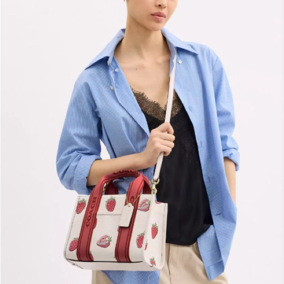 Coach Handbags - Coach Smith Tote Bag 24 With Strawberry Print # CAR80